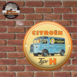 plaque citroen type H émaillée ronde