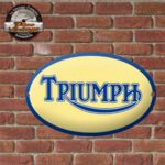 plaque émaillée triumph moto