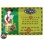 calendrier métal perpétuel yacco vintage