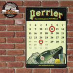 Calendrier perpétuel Perrier Pin-Up avec marqueurs de date