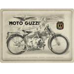 plaque métal vintage cent ans moto guzzi