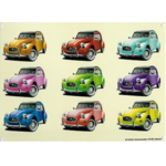 plaque rétro citroen 2cv pop art