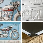 plaque métal triumph bonneville 120 vintage
