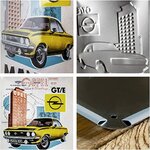 plaque vintage opel Manta GT-E 15x20cm