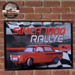 plaque métal simca 1000 rallye 30x40cm