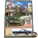 plaque tôle en relief vintage ford mustang
