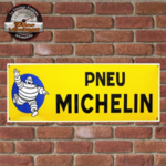 plaque métal vintage émaillée bibendum michelin