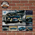 plaque métal en relief alpine A110 panel