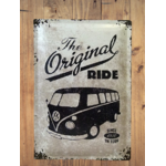 plaque métal en relief volkswagen combi original