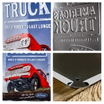 plaque métal en relief ford trucks pick-up 30x40cm