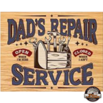 plaque métal vintage dad garage service
