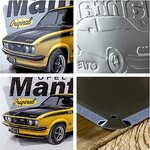 plaque vintage opel automobiles manta gt 30x40