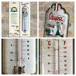 thermomètre métal vintage vespa italia 28x6 cm