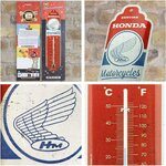 thermomètre HM honda en métal nostalgic art