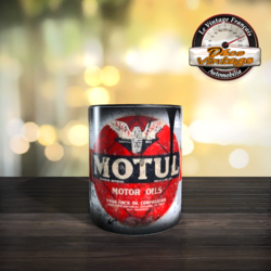 Plaque émaillée Bombée Publicitaire – Logo MOTUL – Métal – Neuf