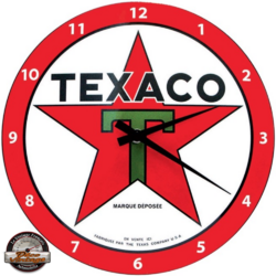 Thermomètre émaillé Bombé Hauteur 30cm - Publicitaire TEXACO - Métal