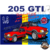 plaque métal vintage peugeot 205 gti