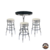 coin mange debout table haute et tabourets