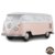 boite métal rangement en forme de vw combi T1 rose