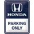 plaque métal honda parking
