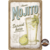 plaque métal relief classic cocktail mojito 20x30