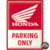plaque métal relief honda parking only rétro nostalgic art 30x40 cm