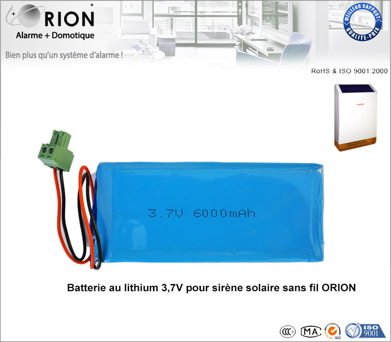 Batterie pour sirène solaire sans fil ORION