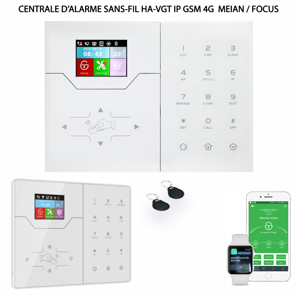 Centrale d\'alarme sans fil HA-VGT FOCUS OEM, IP & GSM 4G