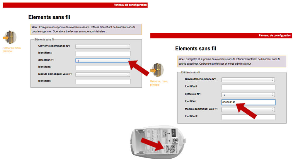 enregistrement de elements sans fil 2
