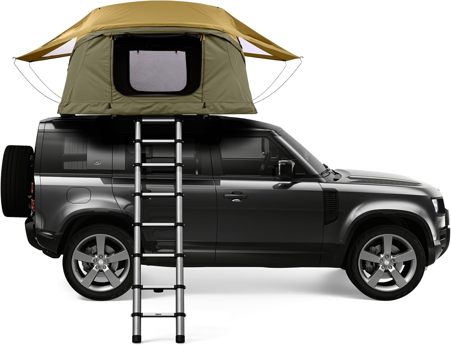 Thule Approach L ouverte de profil sur un 4x4, échelle verticale