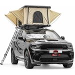 Dragon Winch Type R ouverte vue de face sur le toit d’un SUV