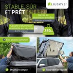 Visuel Juskys : barres en aluminium anodisé, plancher anti-rayures et pliage de la tente