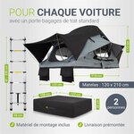 Dimensions de la Juskys Lago : matelas de 120 x 210 cm, hauteur de 113 cm, échelle