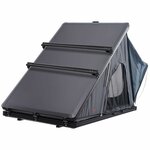Coque en aluminium de la tente VEVOR fermée, avec deux barres sur le dessus