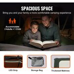 Adulte et enfant lisant dans la tente VEVOR, avec LED, sac de rangement et matelas