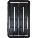 Dessous de la coque de la tente, avec ses deux rails de fixation