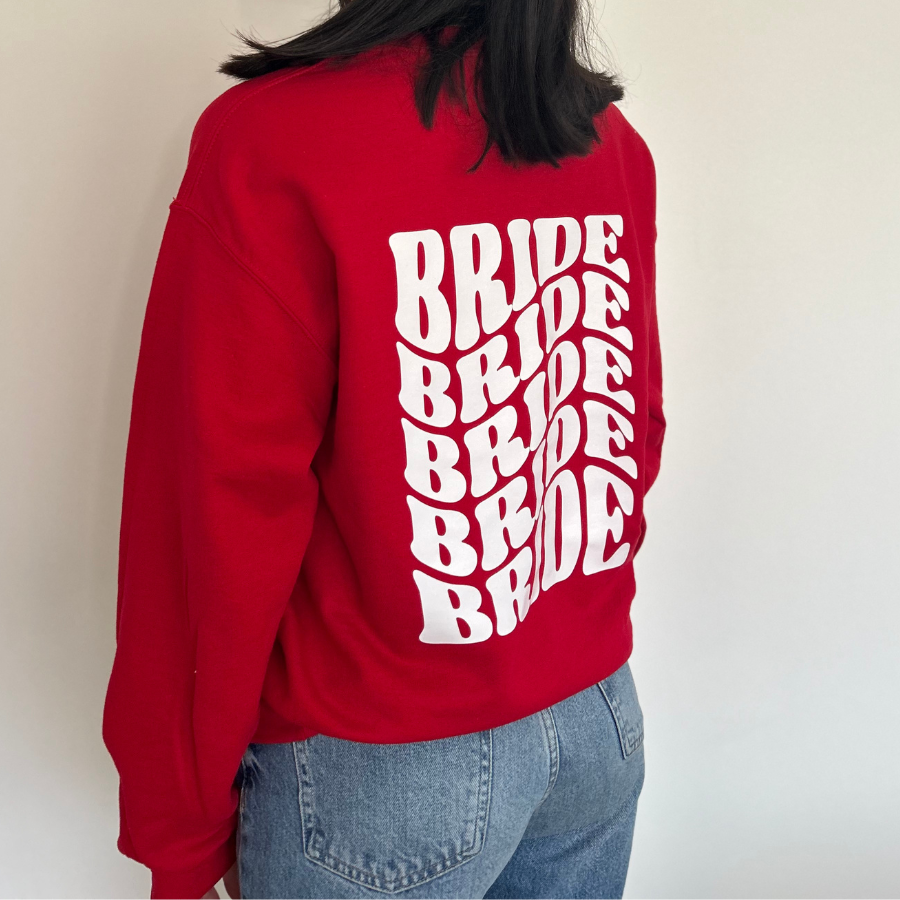 Pull bride rouge EVJF