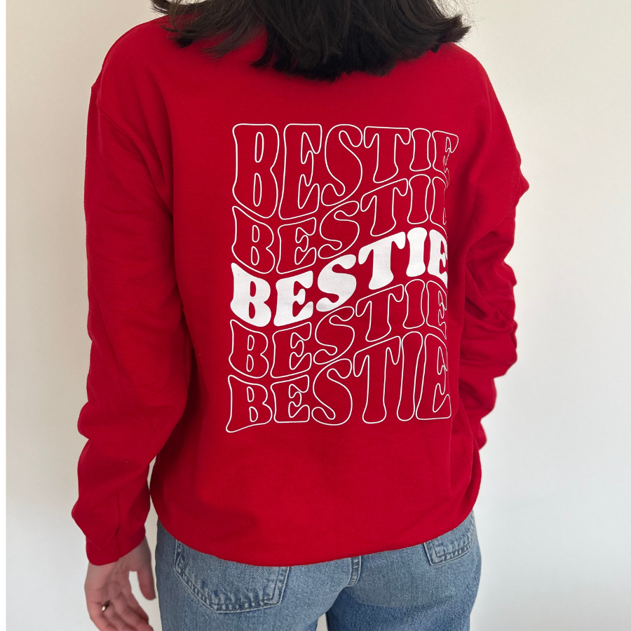 Sweat Bestie rouge EVJF