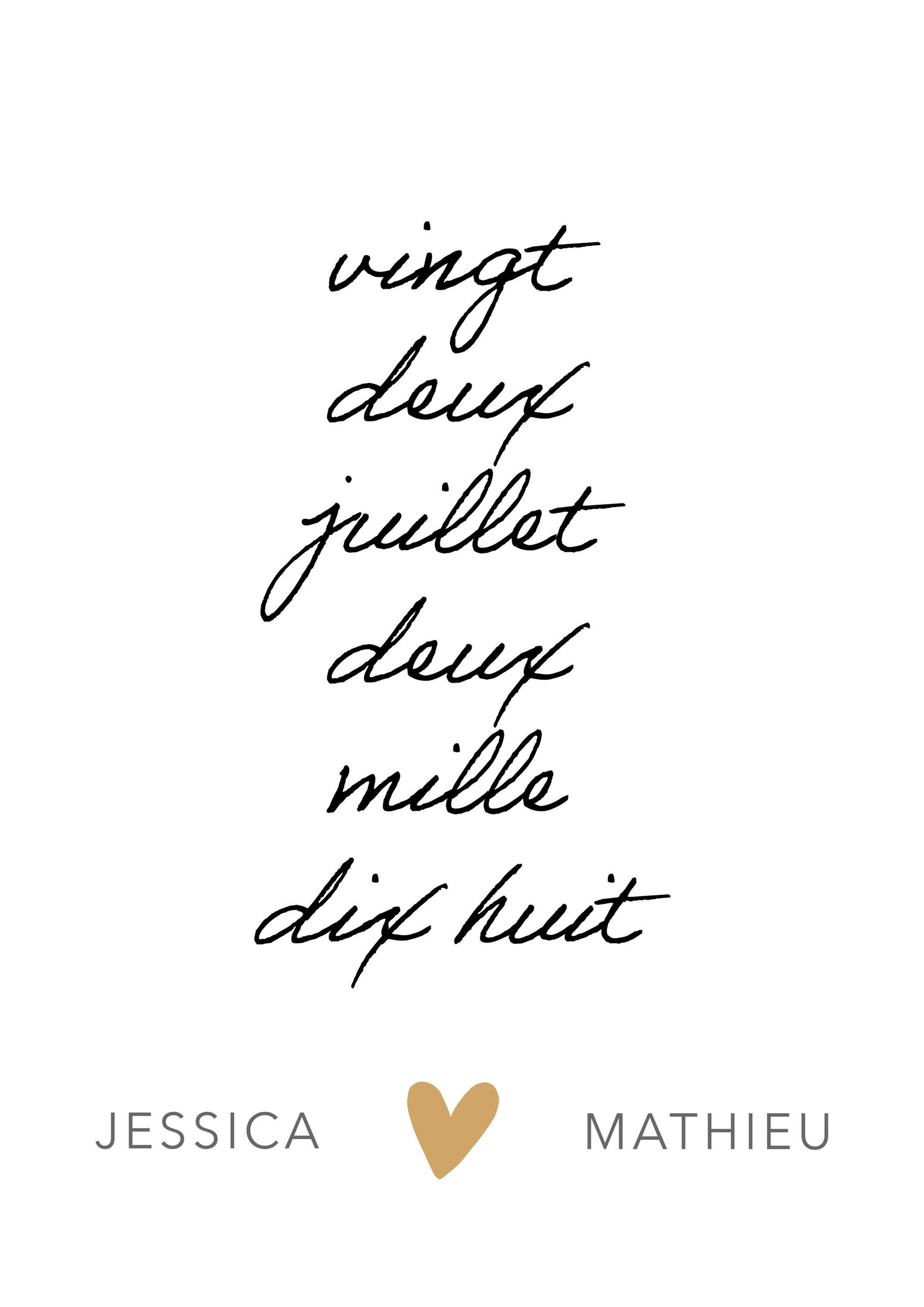 Affiche date personnalisée Affiche personnalisable myhappyfactory