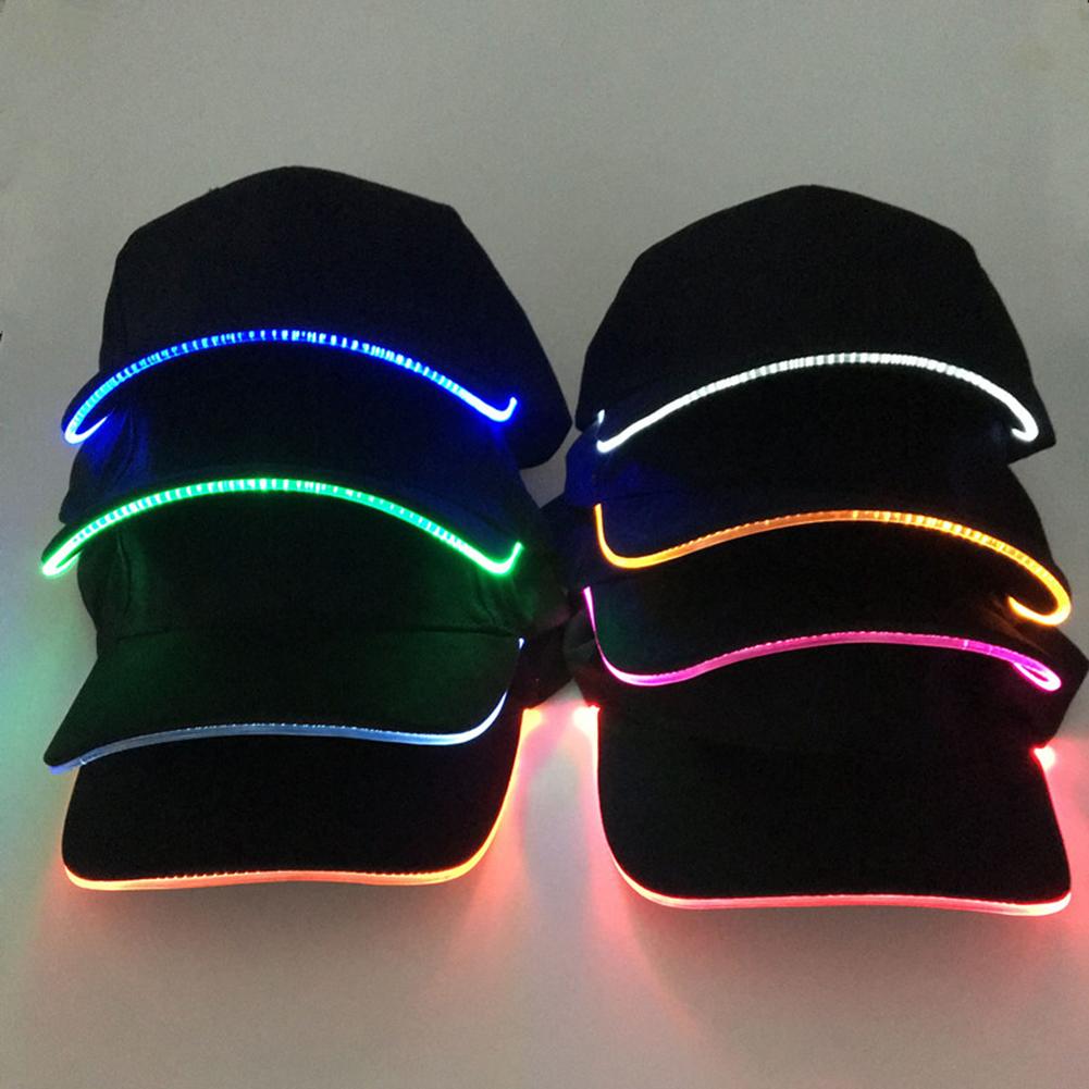 Casquettes-de-baseball-lumineuses-LED-chapeaux-r-glables-parfait-pour-la-f-te-la-course-hip