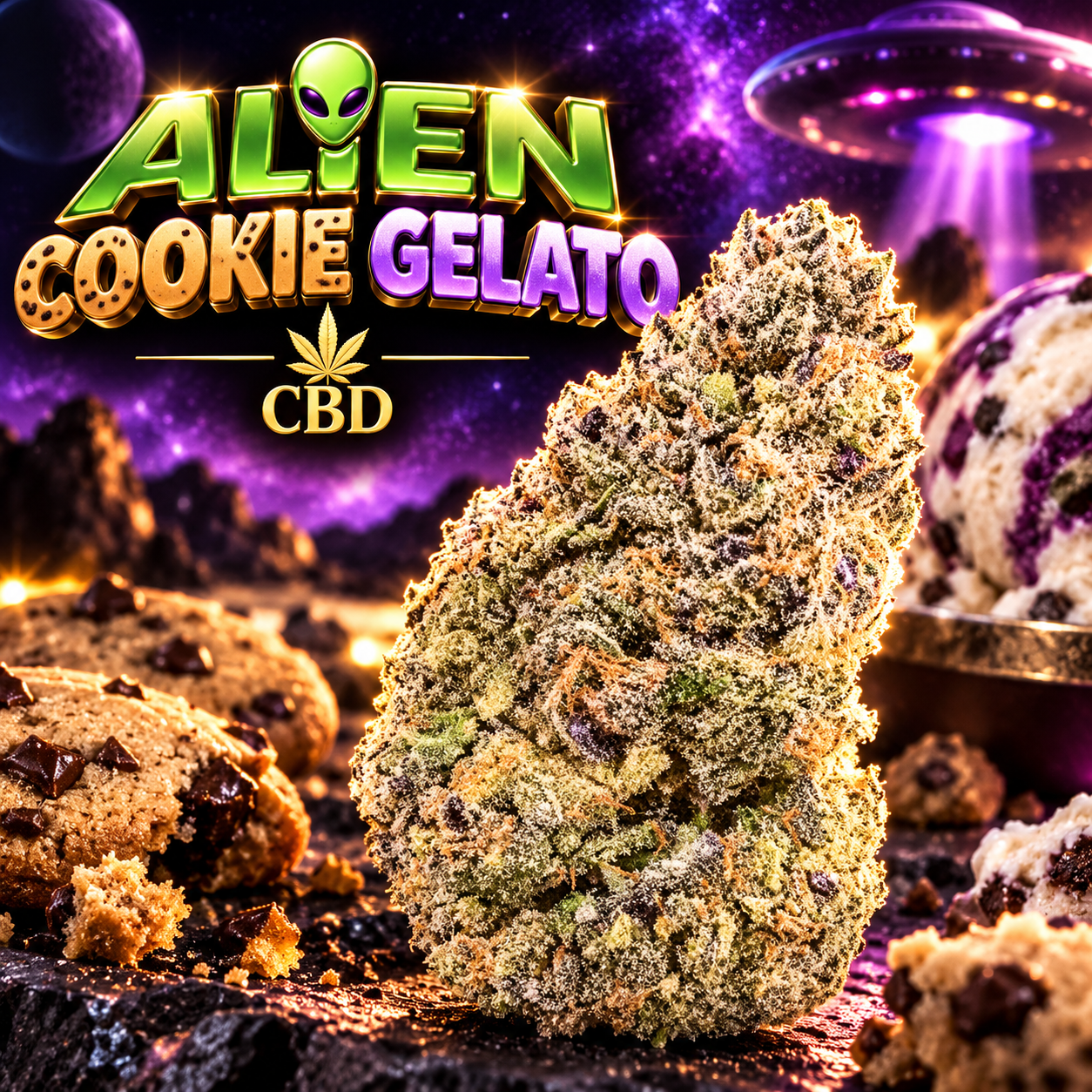 Alien Cookie Gelato Indoor CBD 14 % – Fleur suisse