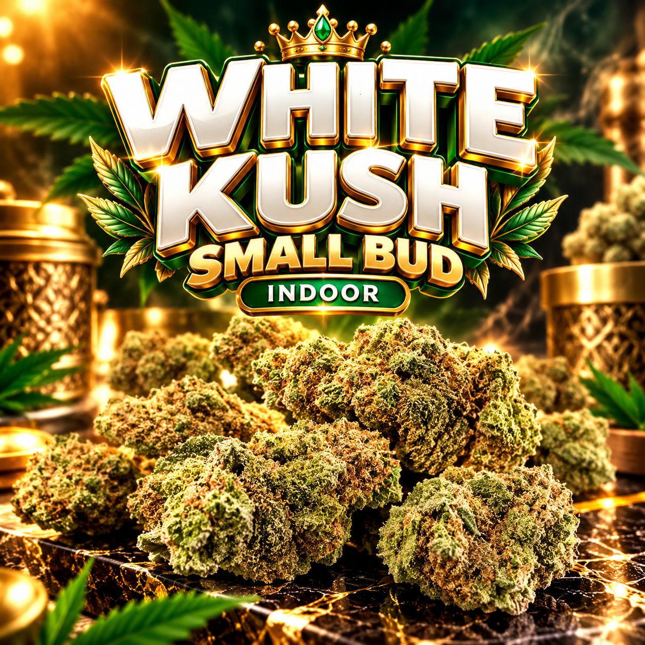 White Kush Small Bud Indoor CBD