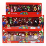Figurines-Super-Mario-Bros-en-PVC-6-pi-ces-lot-3-7cm-jouets-d-action-Luigi