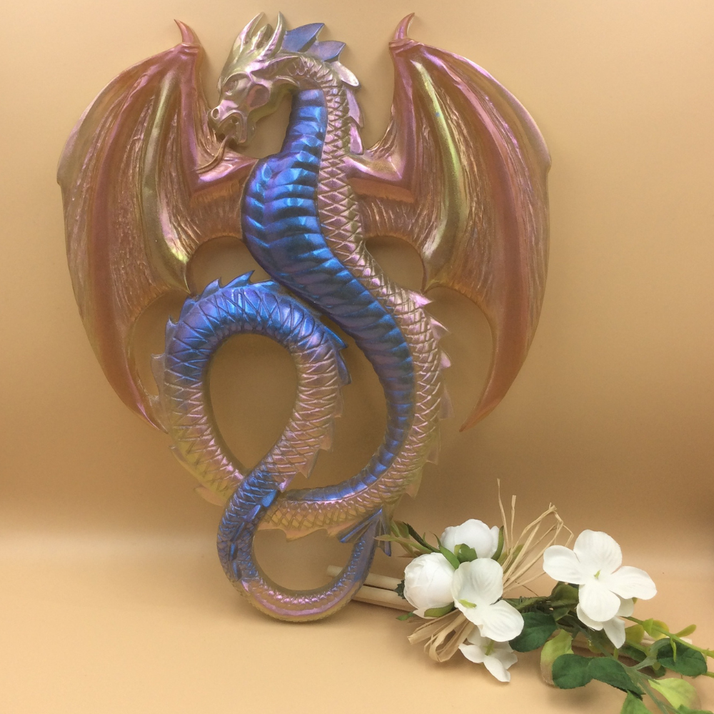 vente chaude personnalisé vie taille fibre de verre résine dragon