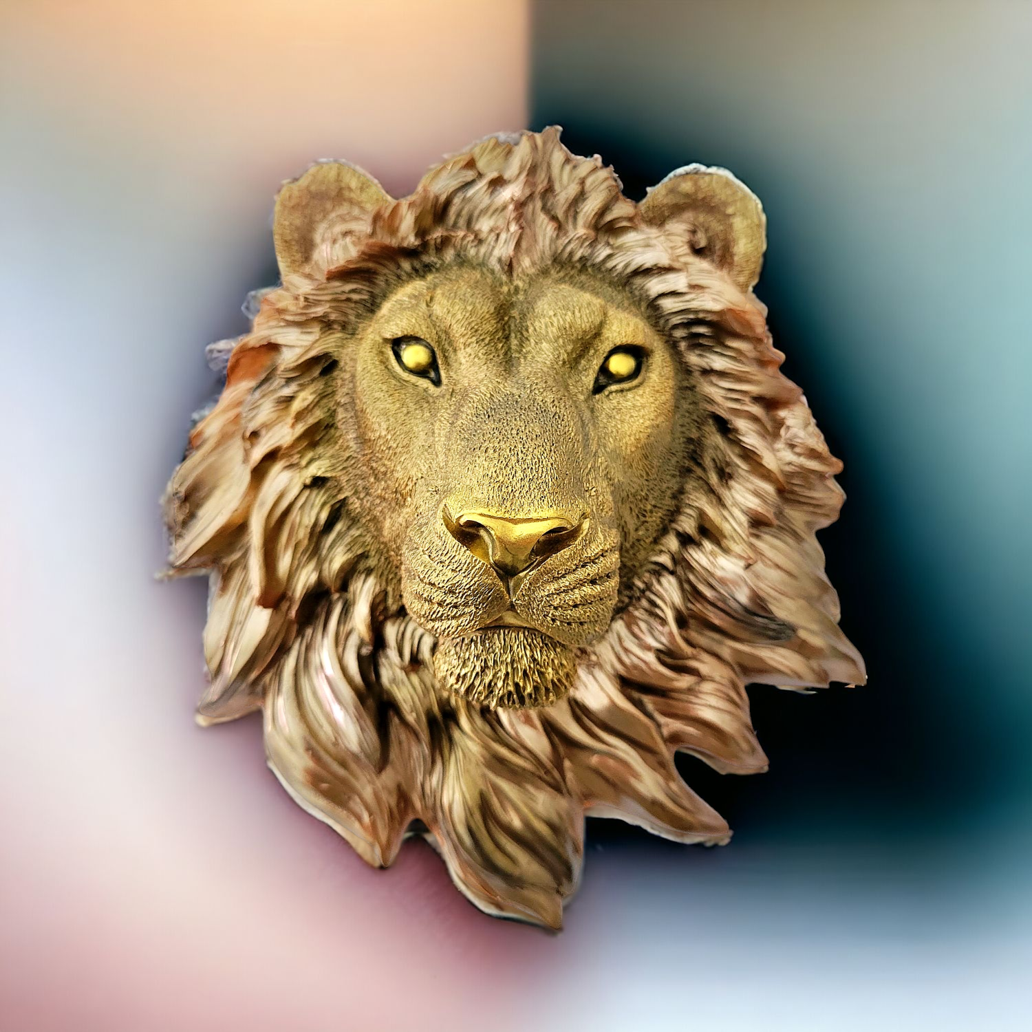 tête de lion en résine