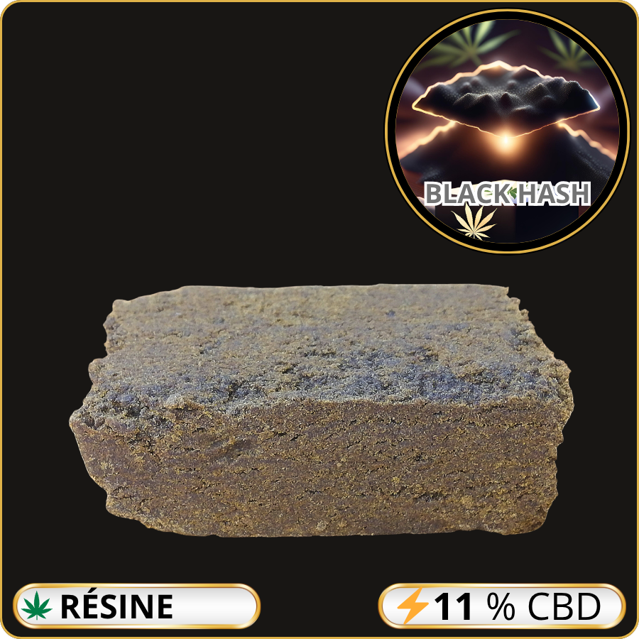 black hash résine cbd