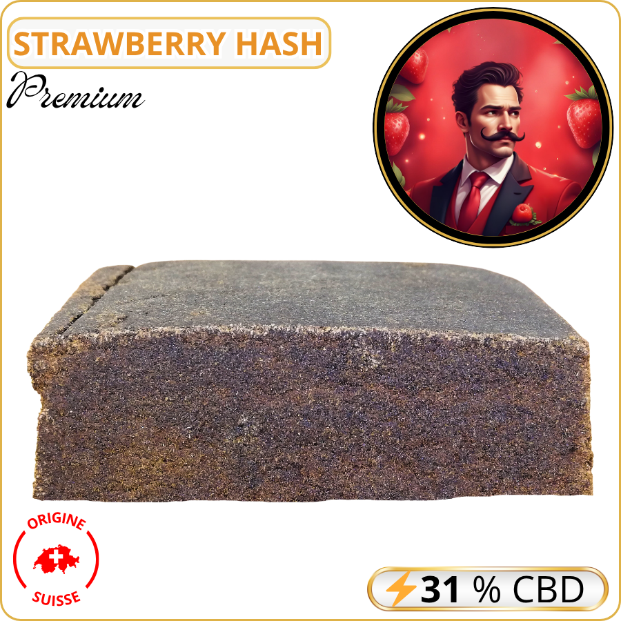 strawberry hash cbd - résine cbd pas cher