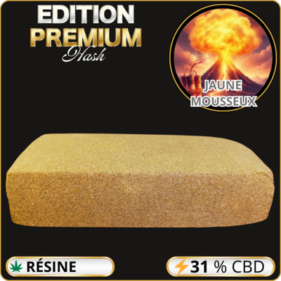 jaune mousseux résine cbd