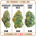 box premium fleur cbd - fleur cbd pas cher - acapulco gold cbd - strawberry haze cbd - fruit cake cbd - cbd pas cher