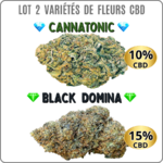 lot fleurs CBD - lot CBD pas cher - cannatonic CBD - black domina CBD